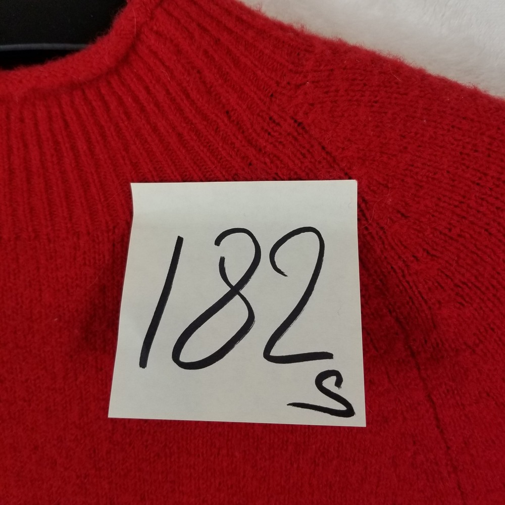 J.Crew Womens Red Merino Wool Alpaca Blend Mock Neck Raglan Sweater XS - Picture 7 of 7